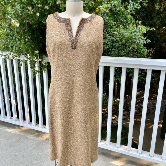 Vintage WORTH New York Wool & Silk Dress -12 - Picture 2 of 15